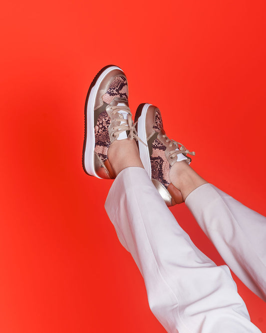 ZAPATILLAS VALENTINA M03 II DORADO PRINT